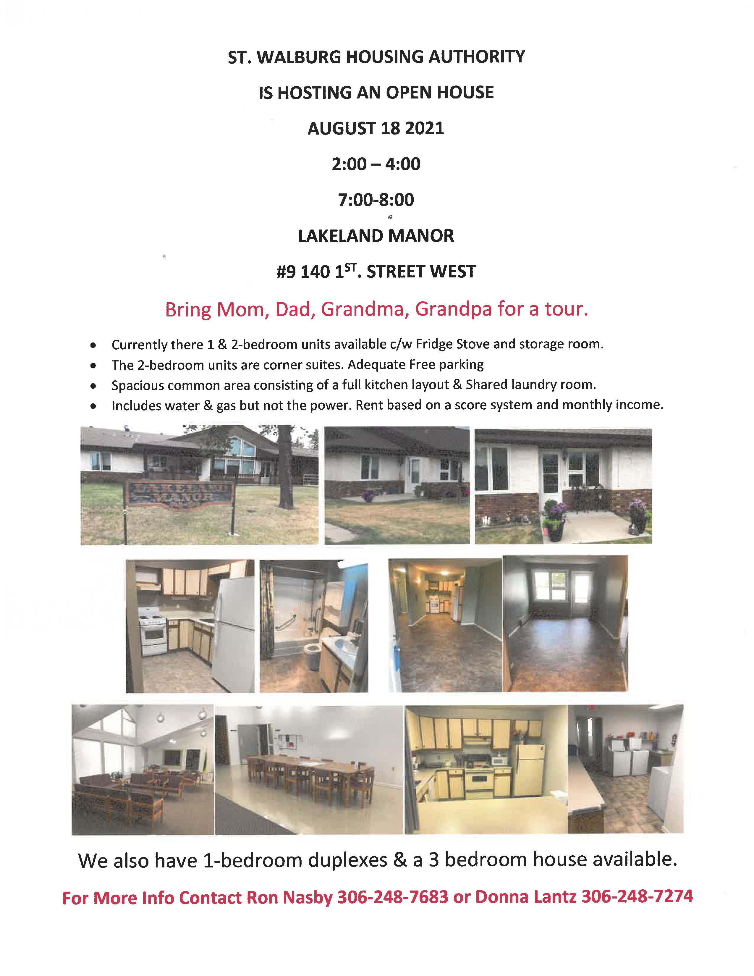 St. Walburg Housing Authority – Open House